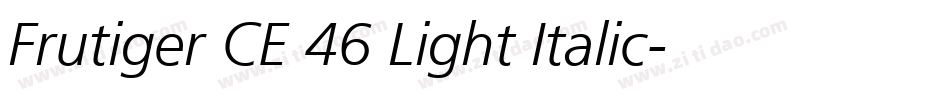 Frutiger CE 46 Light Italic字体转换